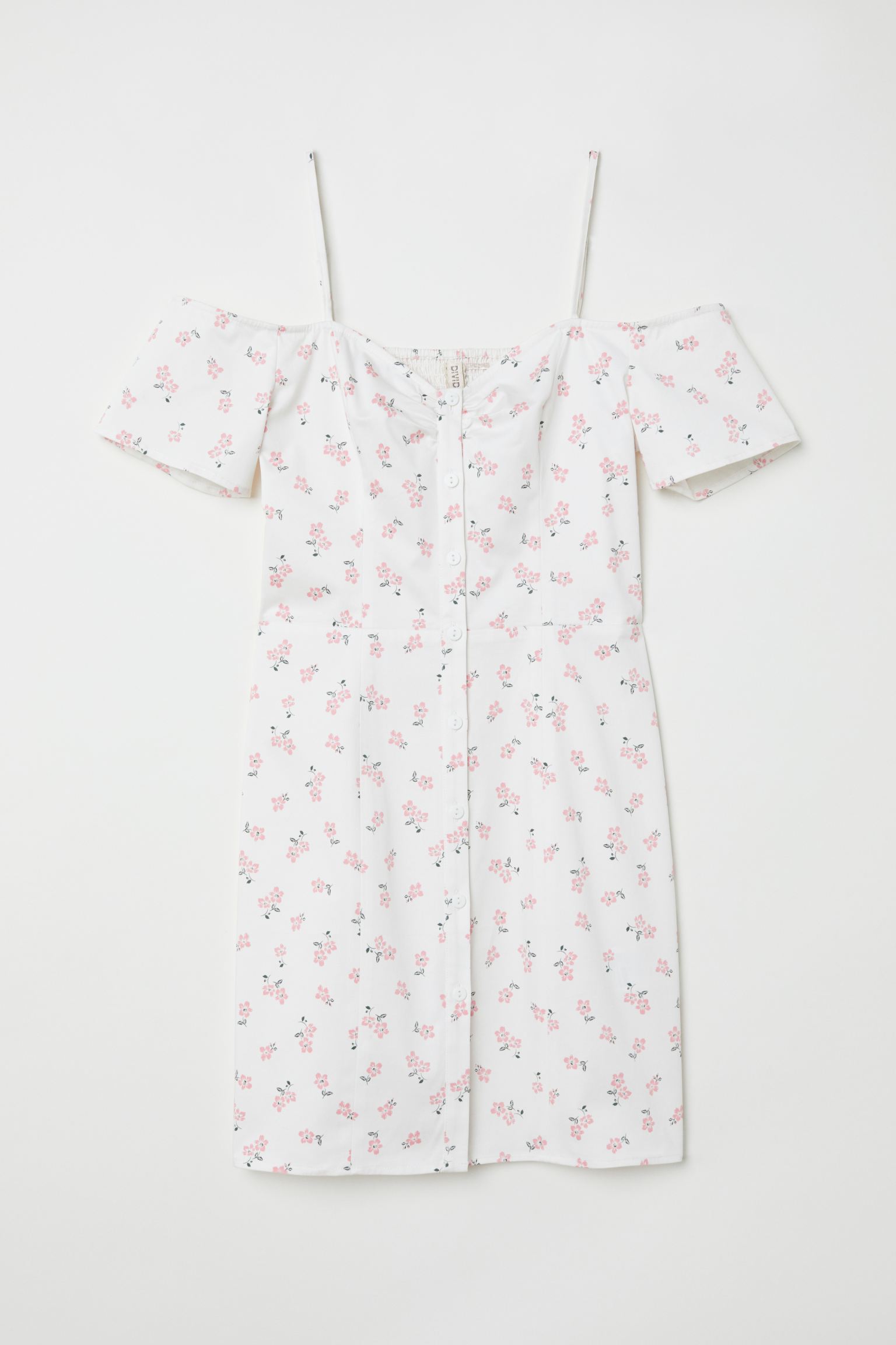 

Платье H&M  белый цветы 2812617405, Платье H&M 32 белый цветы 2812617405