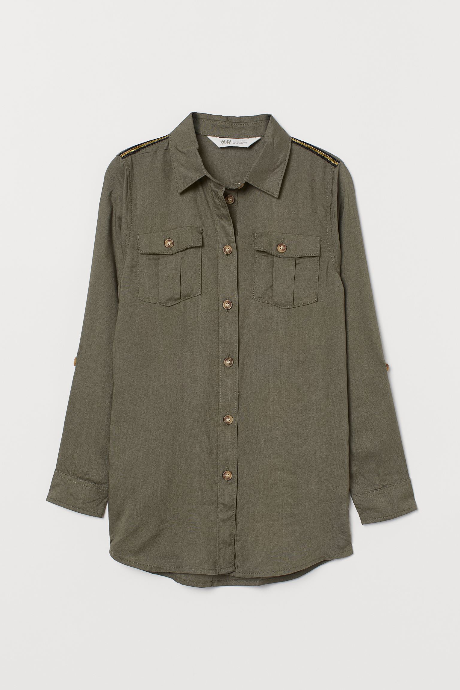 

Рубашка H&M 140см темно зеленый 2712774833