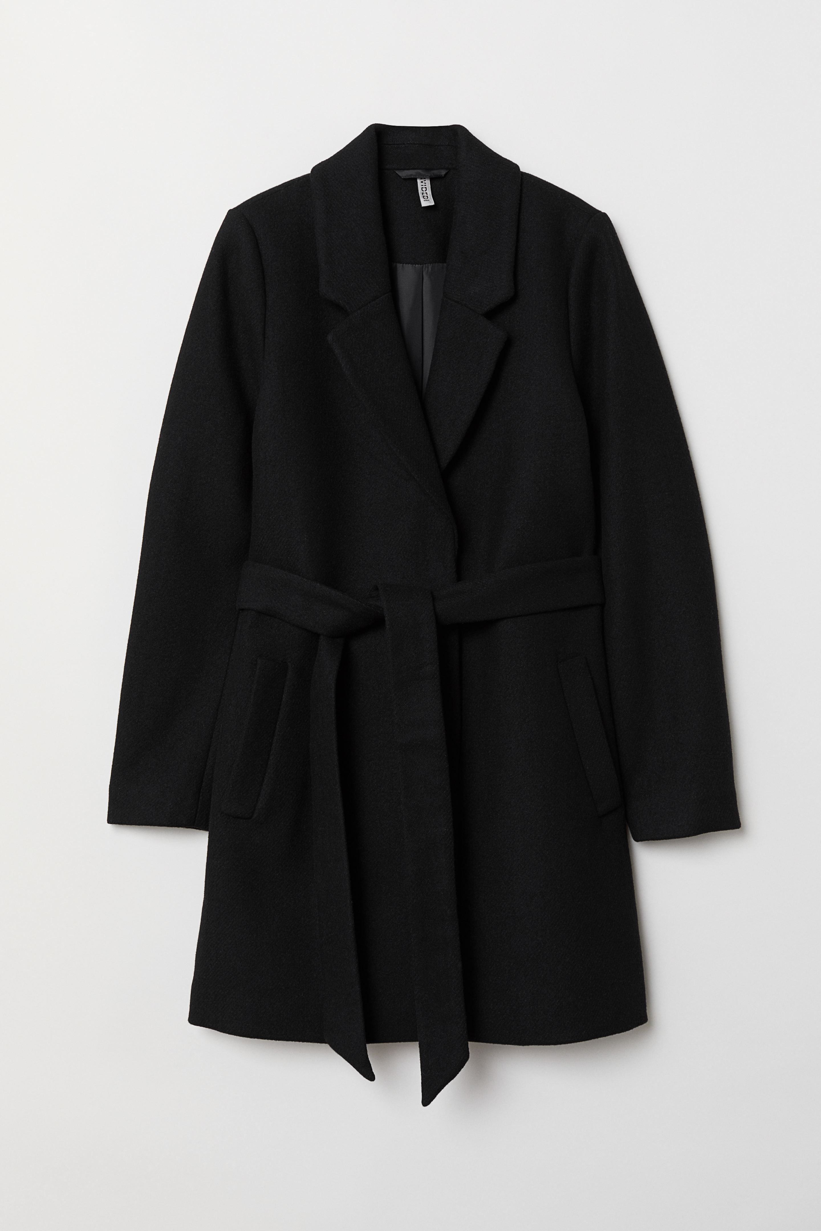 

Пальто H&M  черный 6146220, Пальто H&M 44 черный 6146220