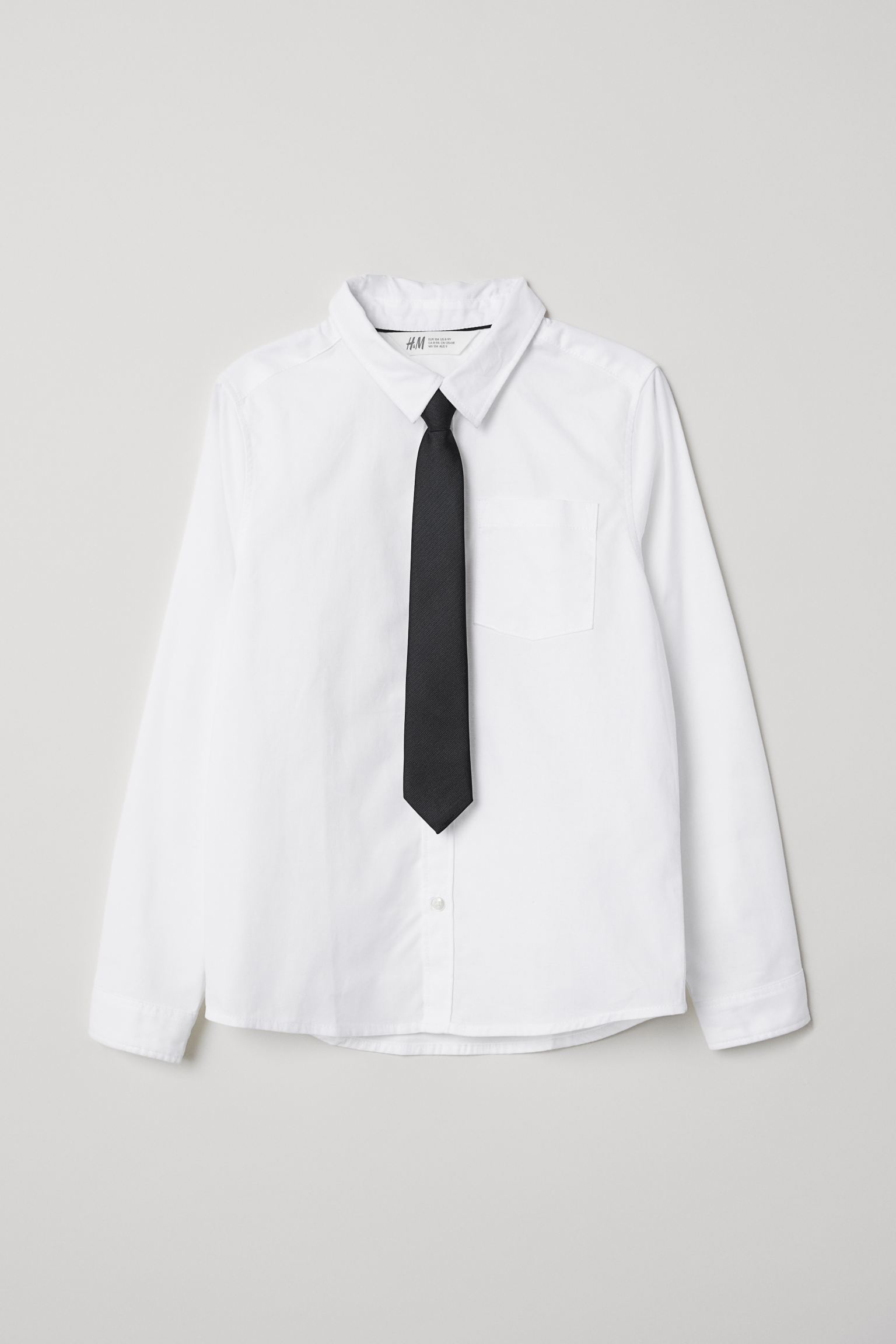 

Рубашка с галстуком H&M 92см белый 2712632224