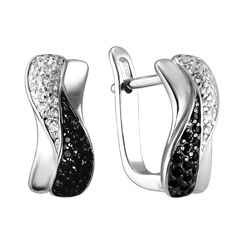 

Серебряные серьги с фианитами 000141226