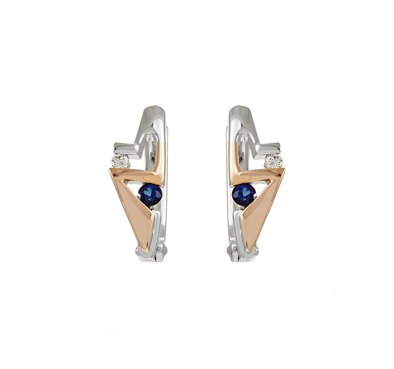 

Золотые серьги Planeta Zolota 3.82г