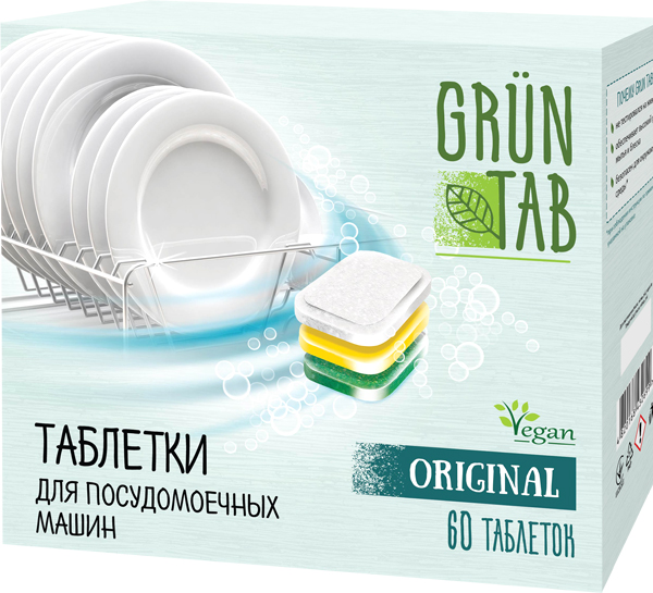 Акция на Таблетки для посудомоечных машин Grün Tab Original 60 шт (4820168432750) от Rozetka UA