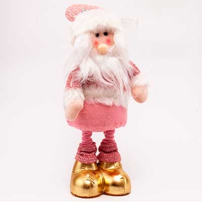

Новогодняя фигура Санта в розовом 30-45см раздвижной 6-20