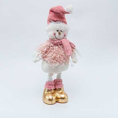 

Новогодняя фигура Снеговик в розовом 30-45см раздвижной 6-20