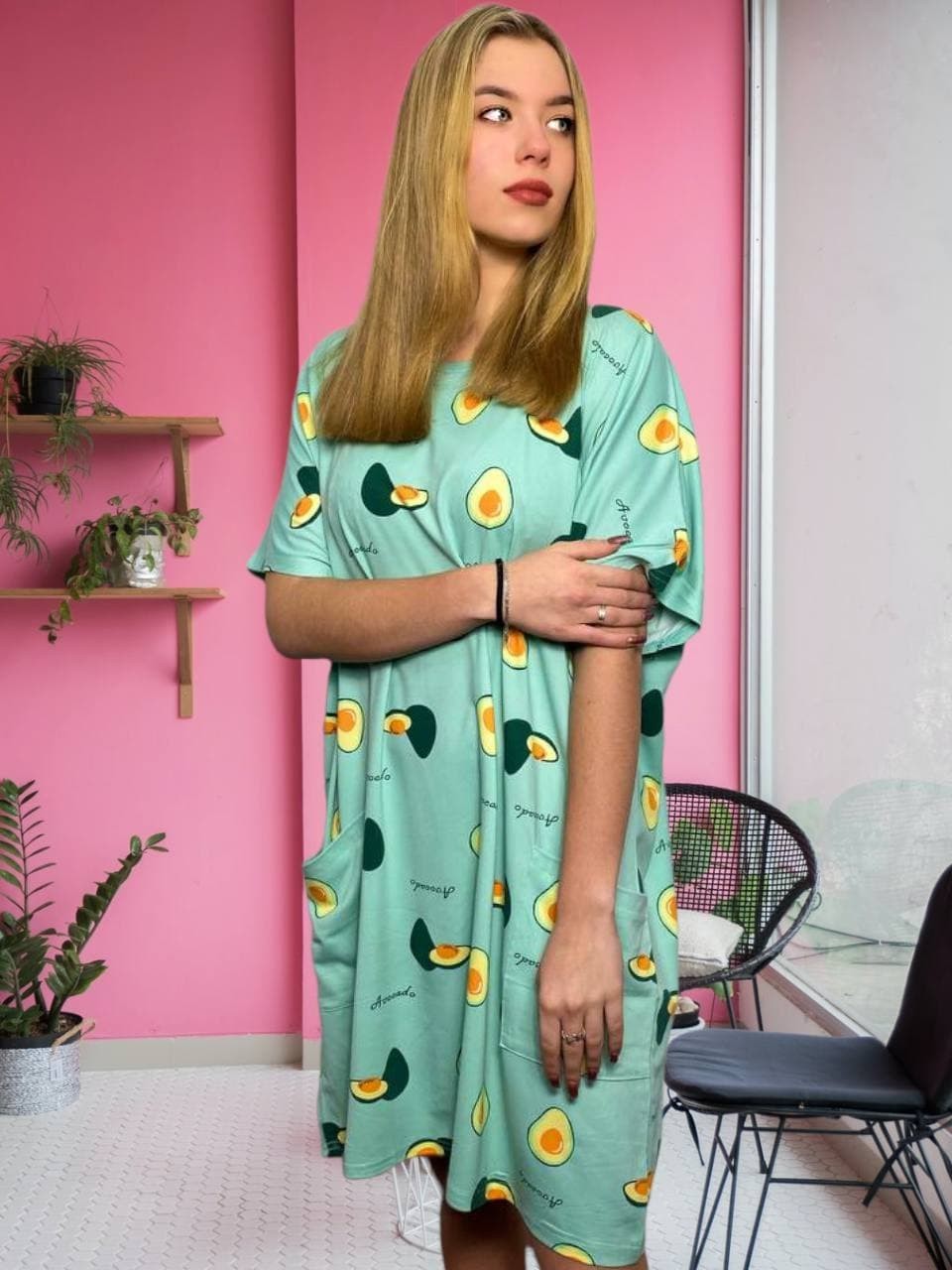 

Ночная рубашка Saimeiqi,  авокадо, Ночная рубашка Saimeiqi, one size авокадо