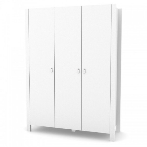 

Шкаф распашной в гостиную, детскую, спальню, прихожую из ДСП и дерева Монако Big 1310 белый Верес