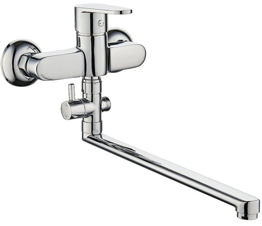 

Cмеситель для ванной однозахватный с поворотным изливом CERSANIT CARI LONG SPOUT S951-241 хром латунь 000021655