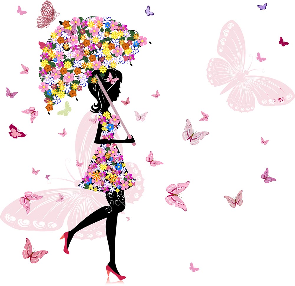 

Фотообои ArtSide Фея цветов (85389001) Изморозь