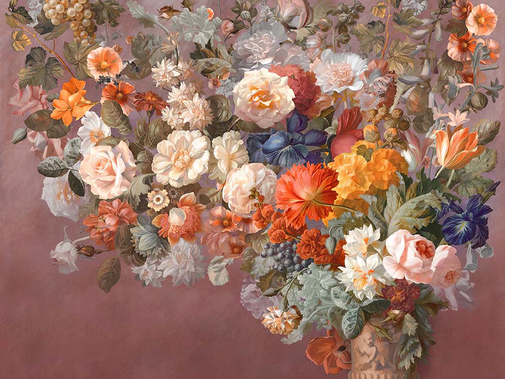 

Фотообои ArtSide Коллаж из цветов (6130920192) Штукатурка