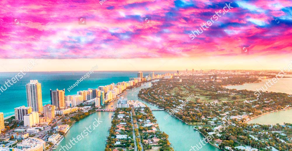 

Фотообои ArtSide Небо над Майами (1022832349) Базальт