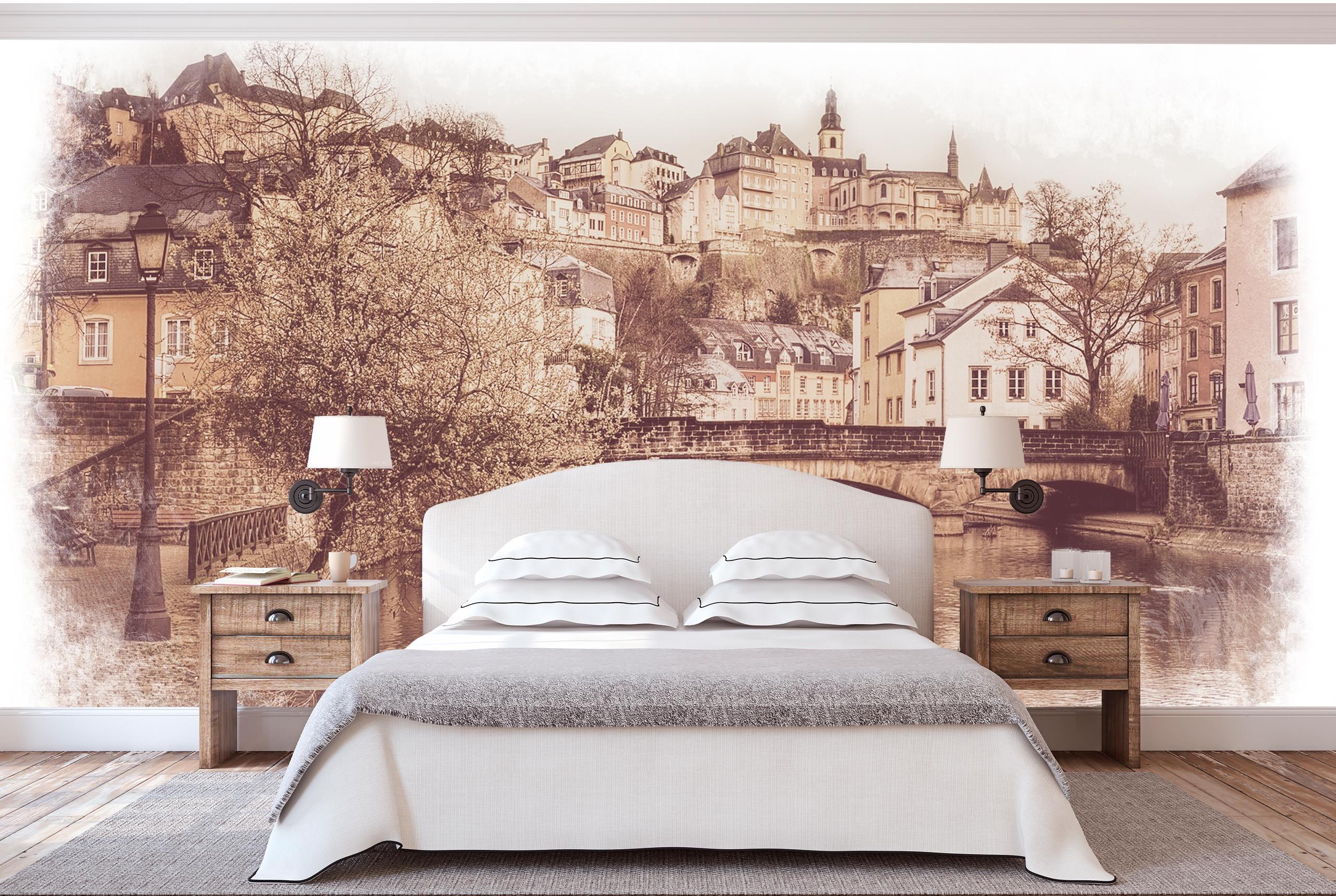 

Виниловые Фотообои Walldeco Панорама города 285x190 Базальт