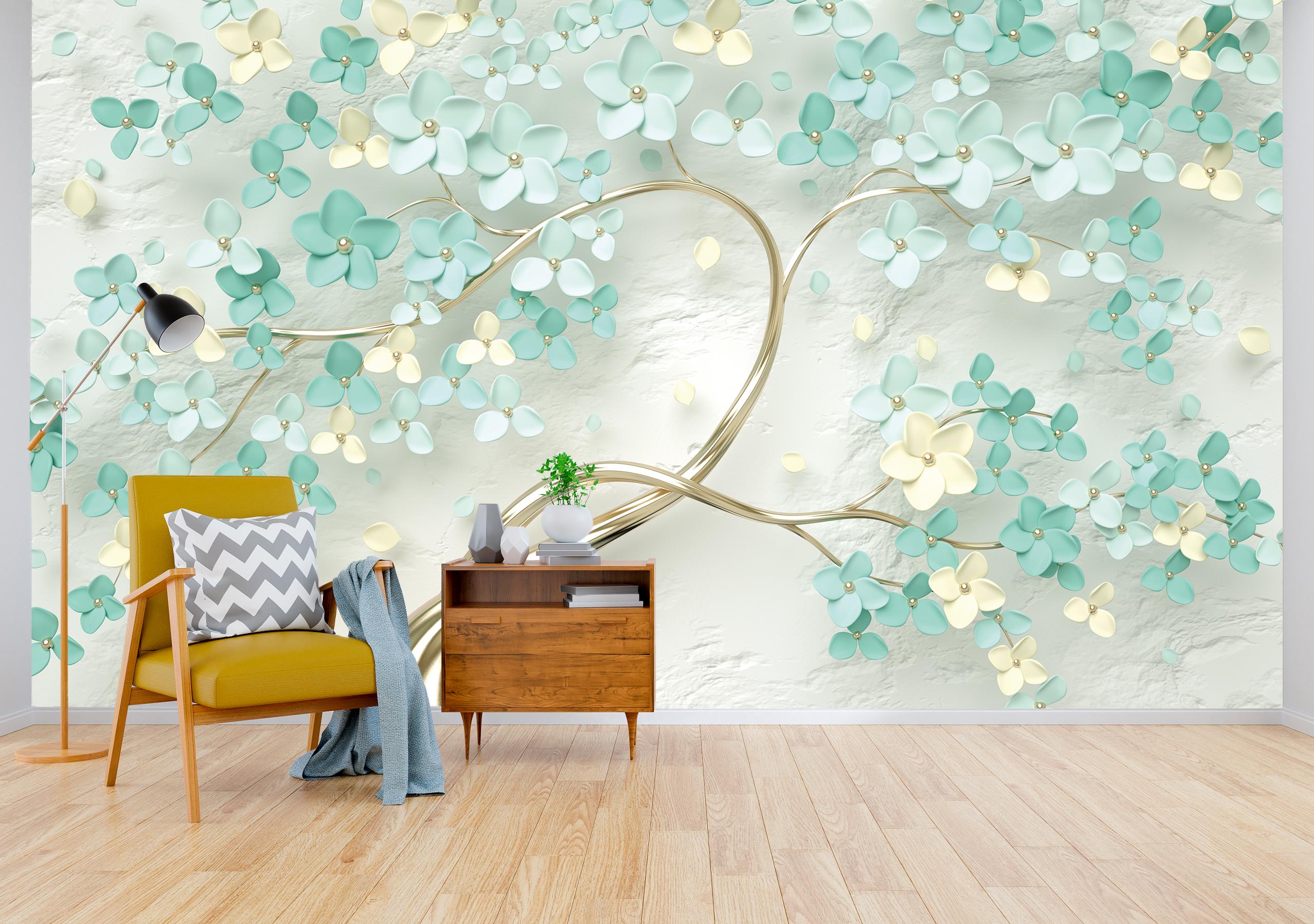 

Виниловые Фотообои Walldeco Цветочное дерево 200x130 Жаккард