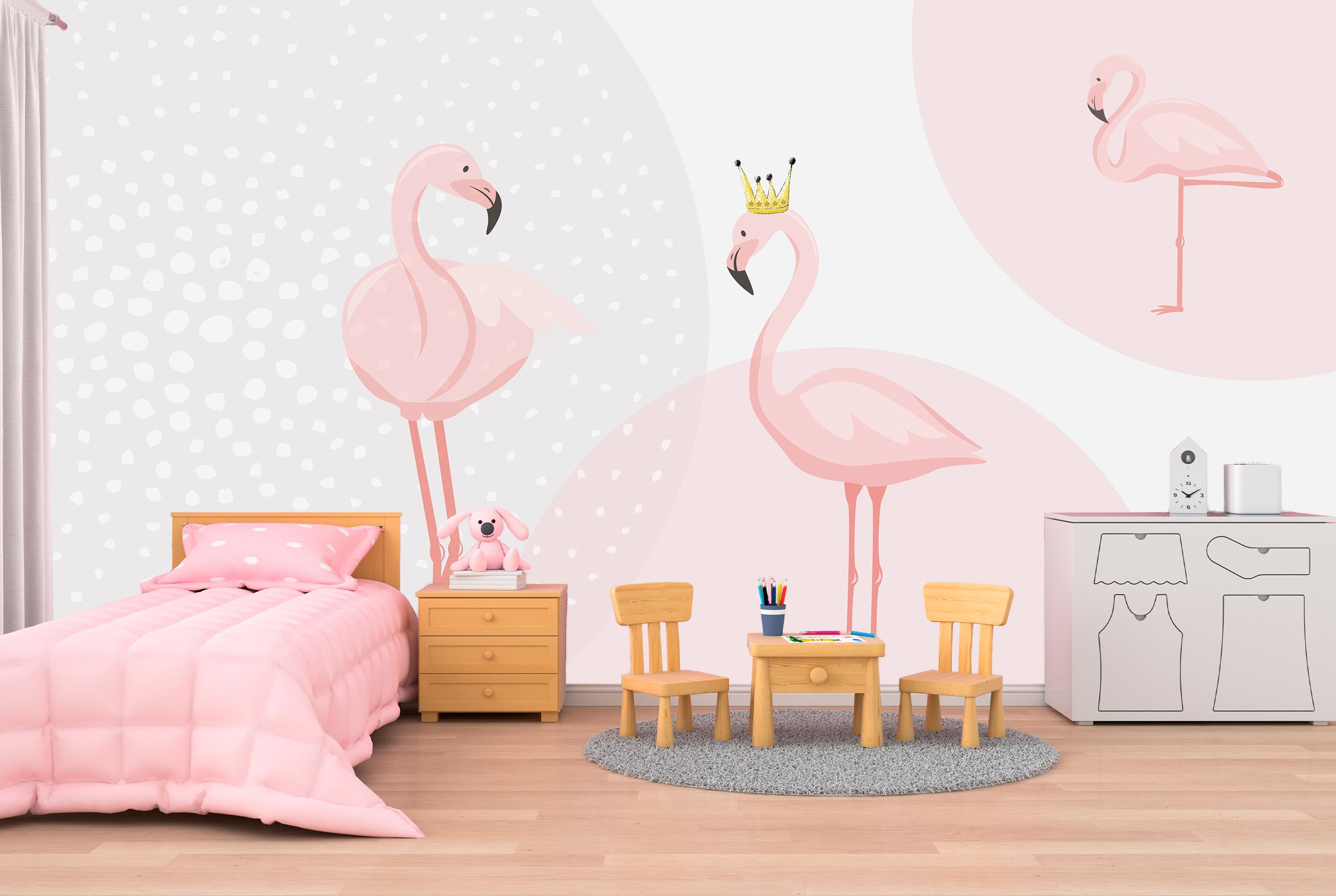 

Флизелиновые Фотообои Walldeco Розовые фламинго 380x250 Бриз