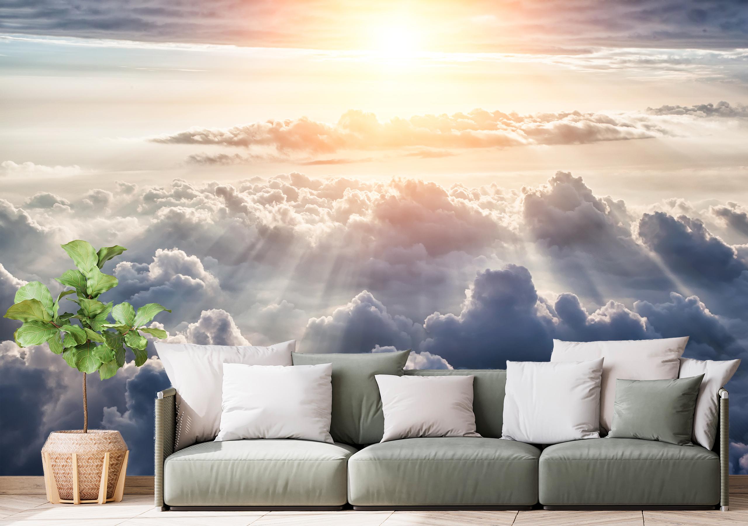 

Виниловые Фотообои Walldeco Небо, облака и солнце 285x190 Базальт