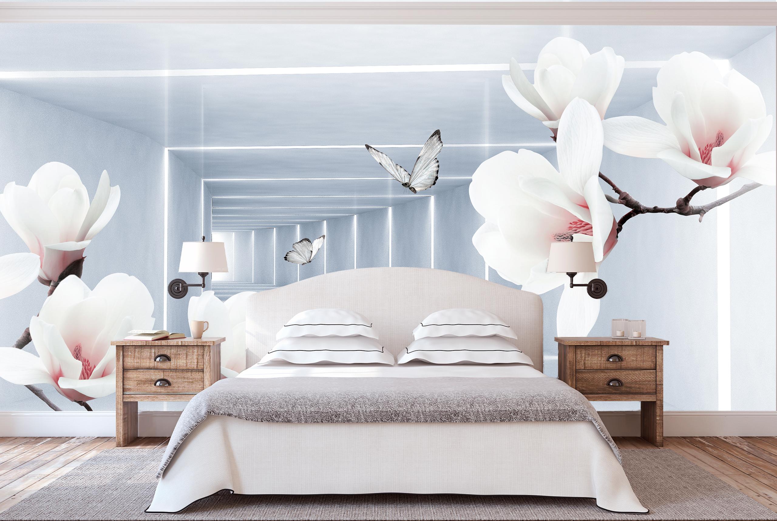 

Виниловые Фотообои Walldeco 3Д коридор и орхидея 300x200 Волокно