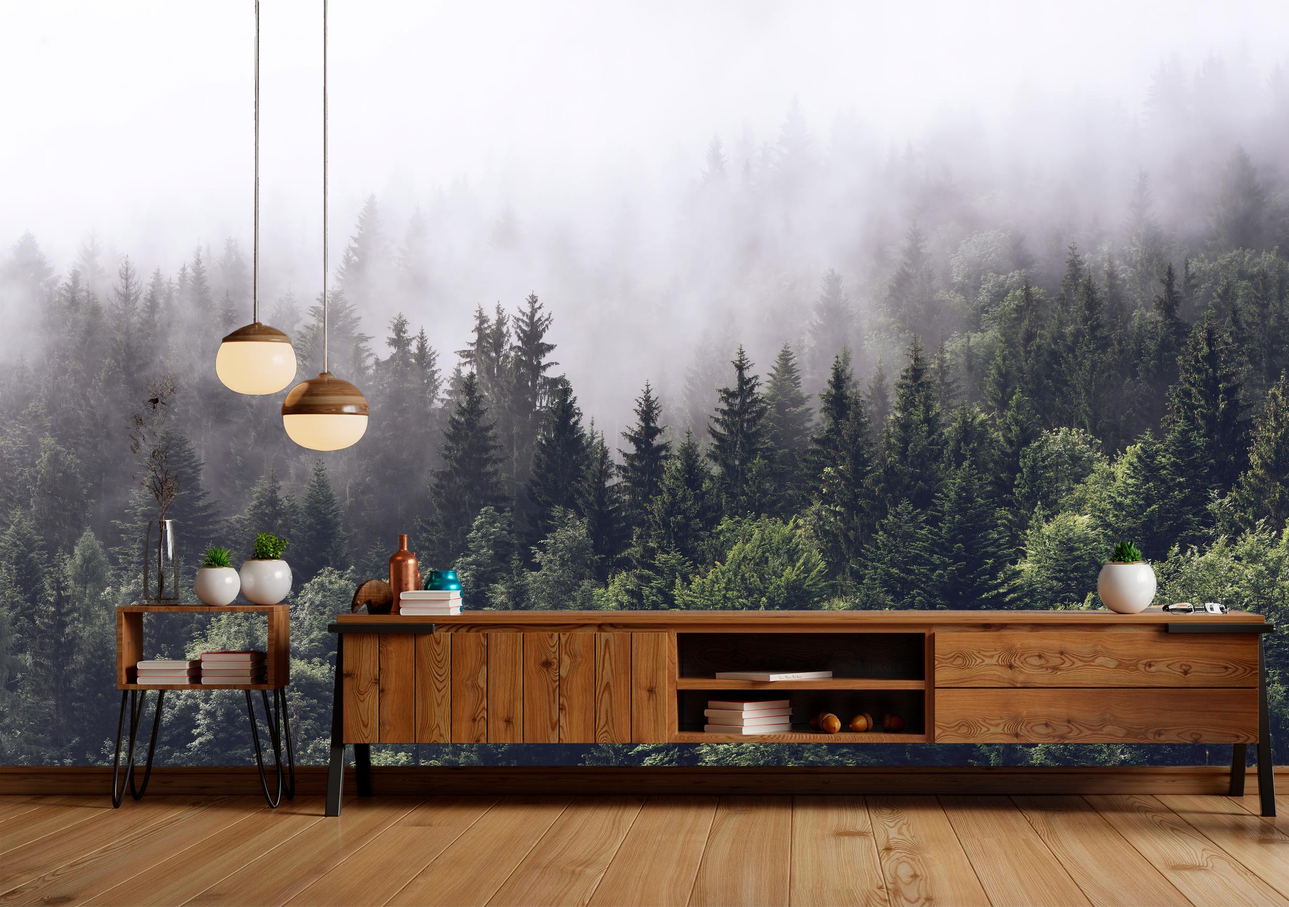 

Бумажные Фотообои Walldeco Туман над лесом 475x300 Гладь