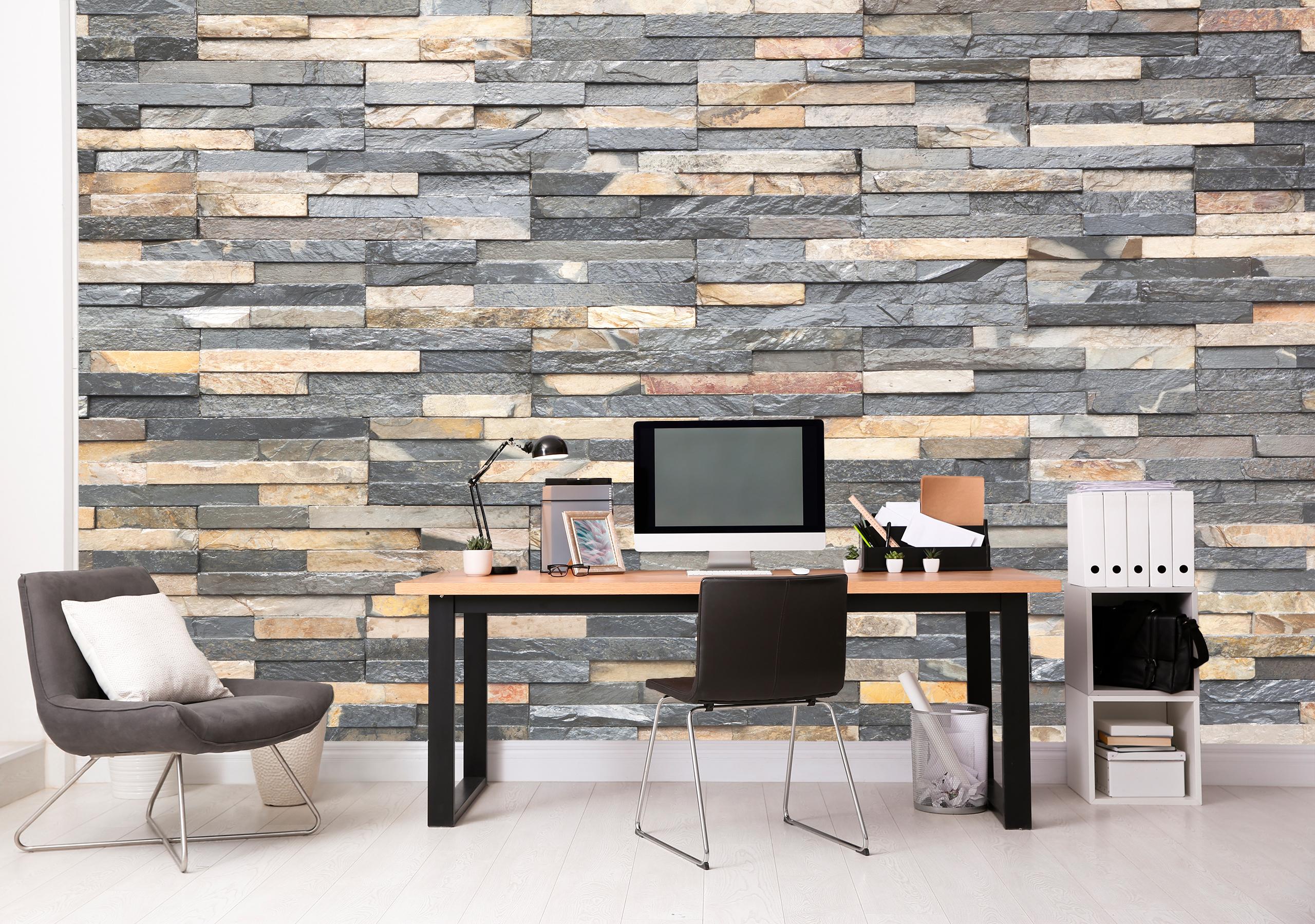 

Виниловые Фотообои Walldeco Кирпичная стена 400x260 Базальт