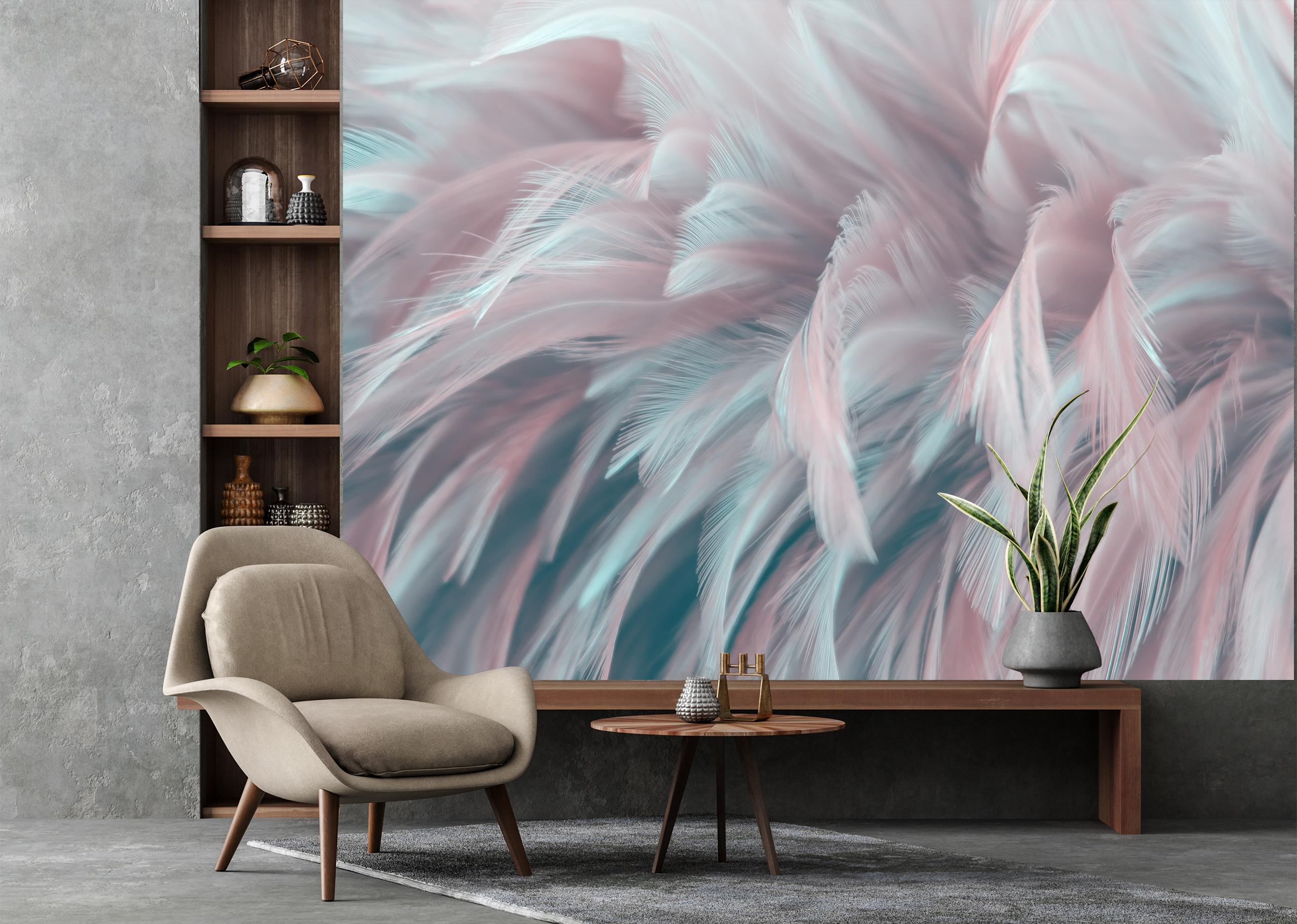 

Бумажные Фотообои Walldeco Разноцветные перья 400x260 Гладь