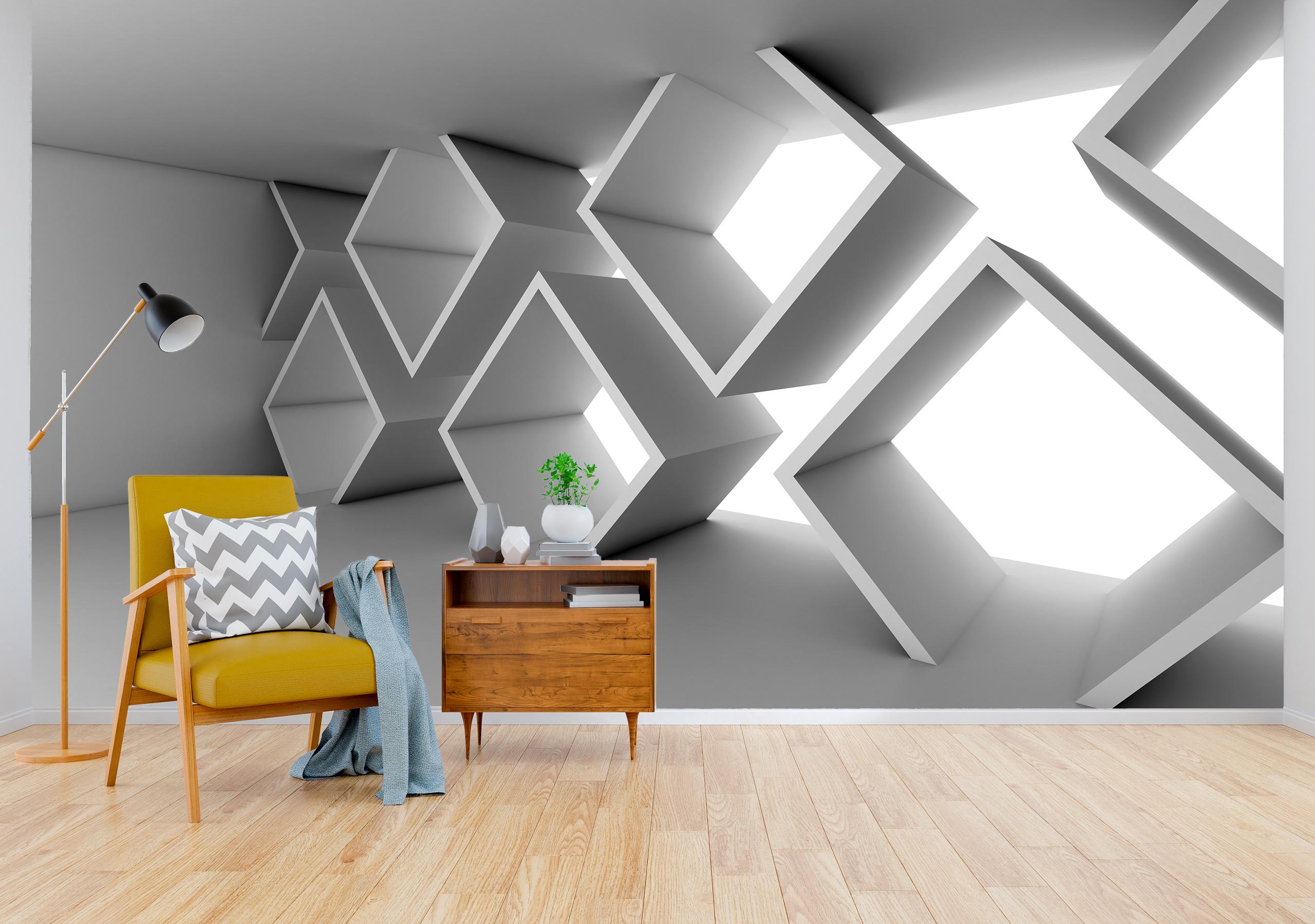 

Виниловые Фотообои Walldeco 3Д Ромбы 285x190 Волокно