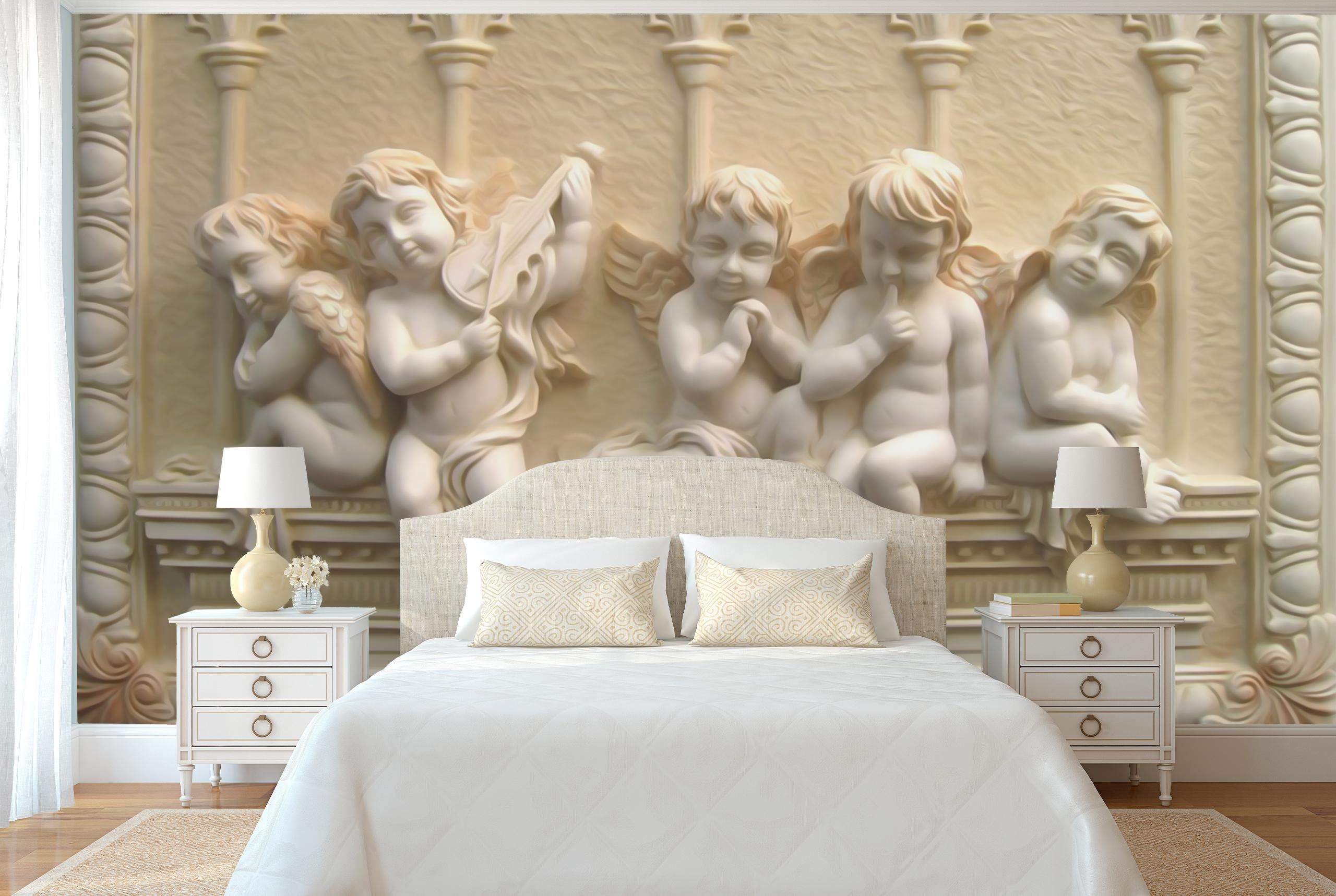 

Виниловые Фотообои Walldeco 3Д ангелы, барельеф 380x250 Фреска