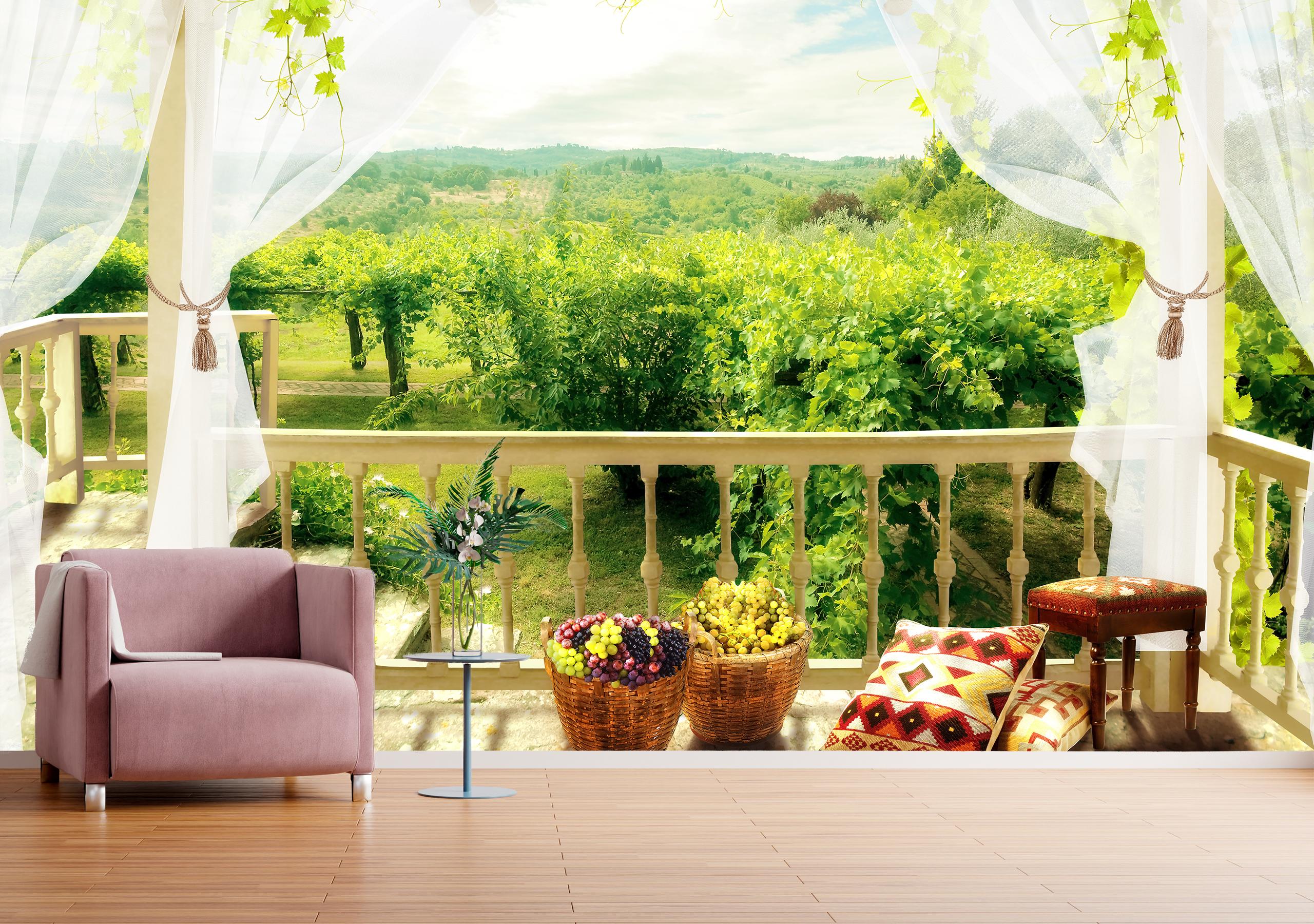 

Виниловые Фотообои Walldeco Виноград 400x260 Волокно
