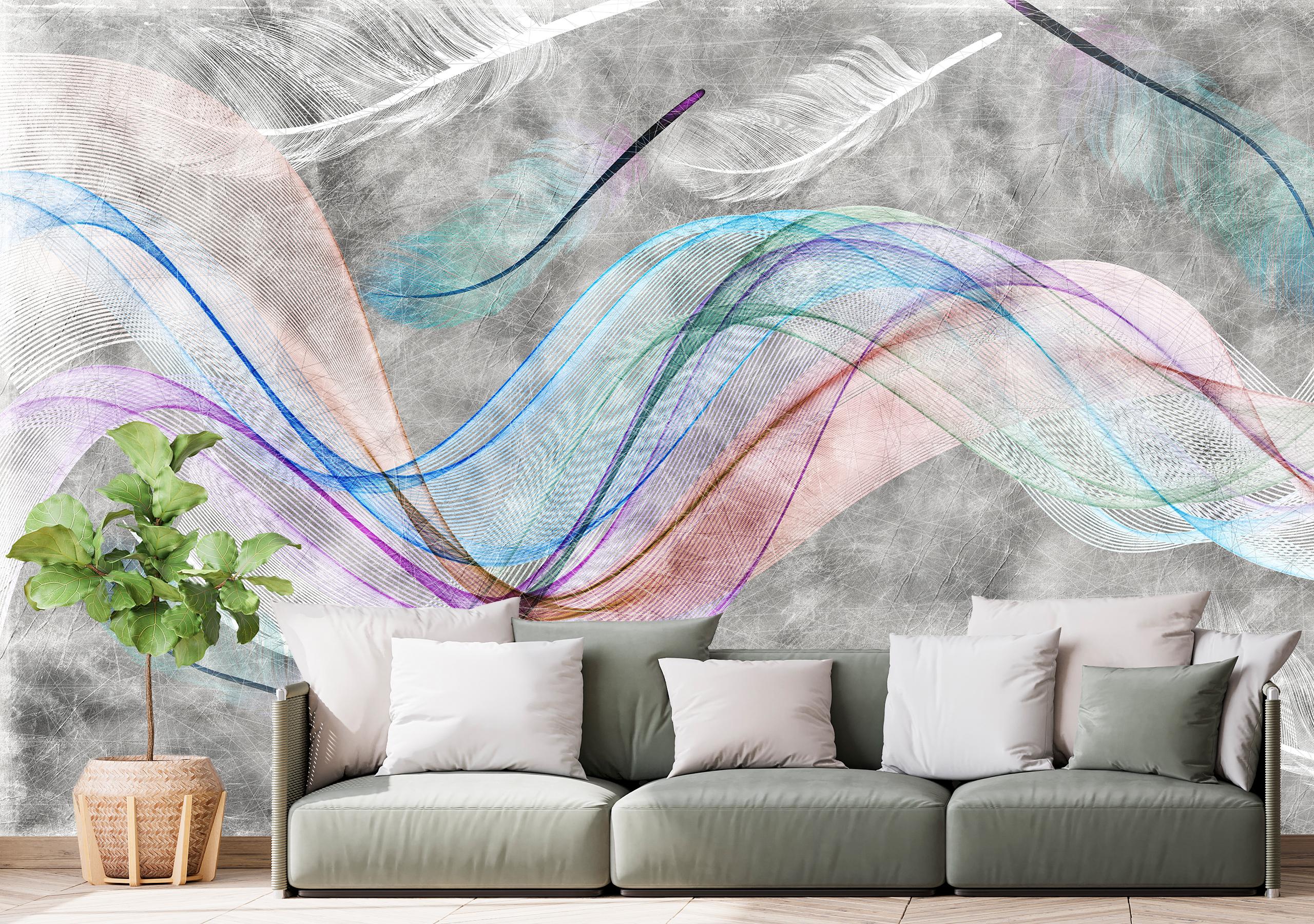 

Бумажные Фотообои Walldeco Разноцветная абстракция 300x200 Гладь
