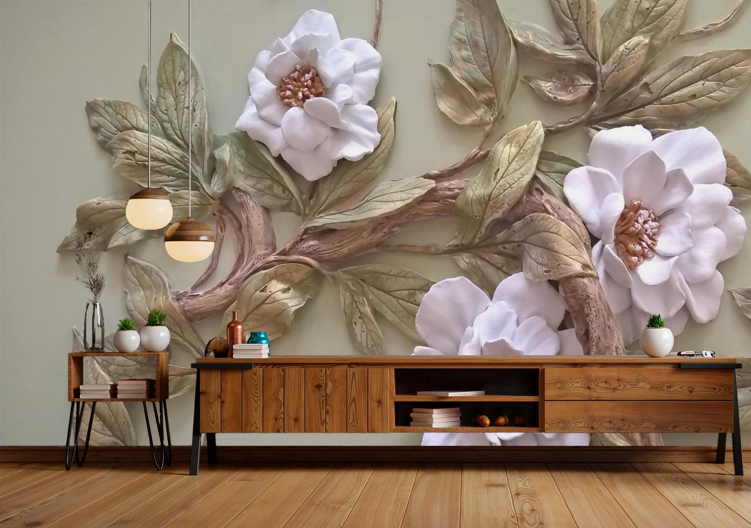

Флизелиновые Фотообои Walldeco Цветы барельеф 380x250 Бриз