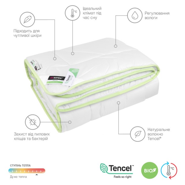 

Одеяло TM SONEX Особо теплое c Тенцелем евро 200x220