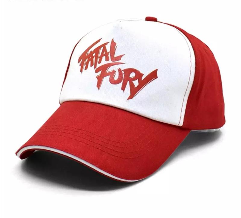

Кепка хлопковая бейсболка Fatal Fury красно-белая