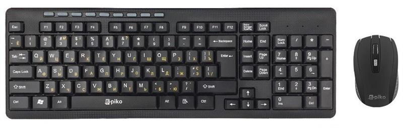 

Комплект клавиатура + мышь Wireless Piko KMX-013 Black (1283126467080)