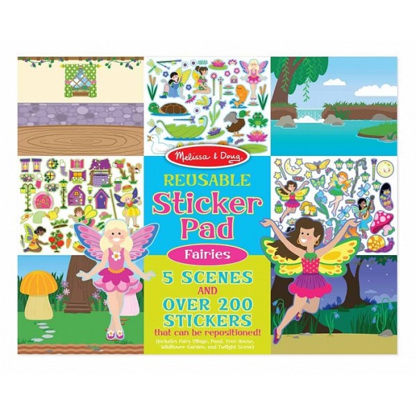 

Набор многоразовых наклеек Феи Fairies Reusable Sticker Pad Melissa & Doug