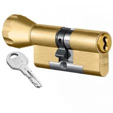 

Цилиндр EVVA ICS (66хK66) 3KEY ключ-тумблер матовая латунь