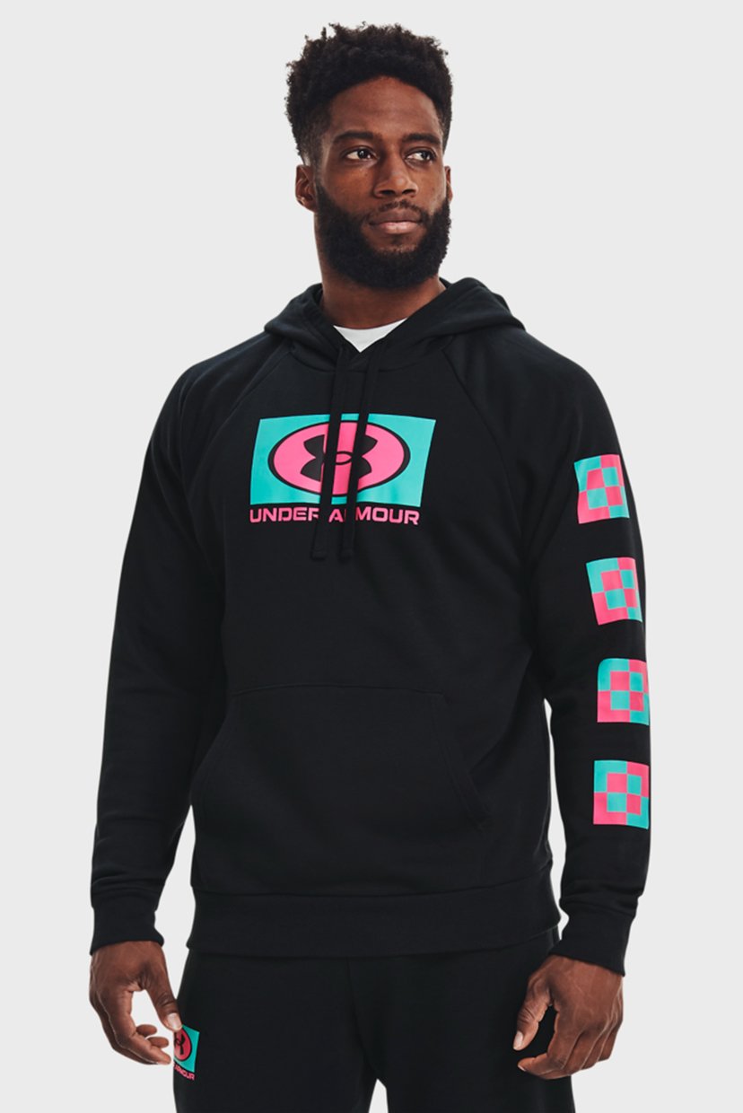

Мужское черное худи RIVAL FLEECE GEO HOODIE Under Armour LG 1366436-001