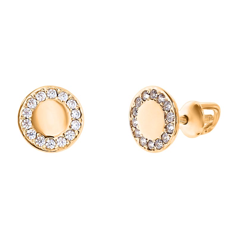 

Серьги-пусеты Diamant С2246