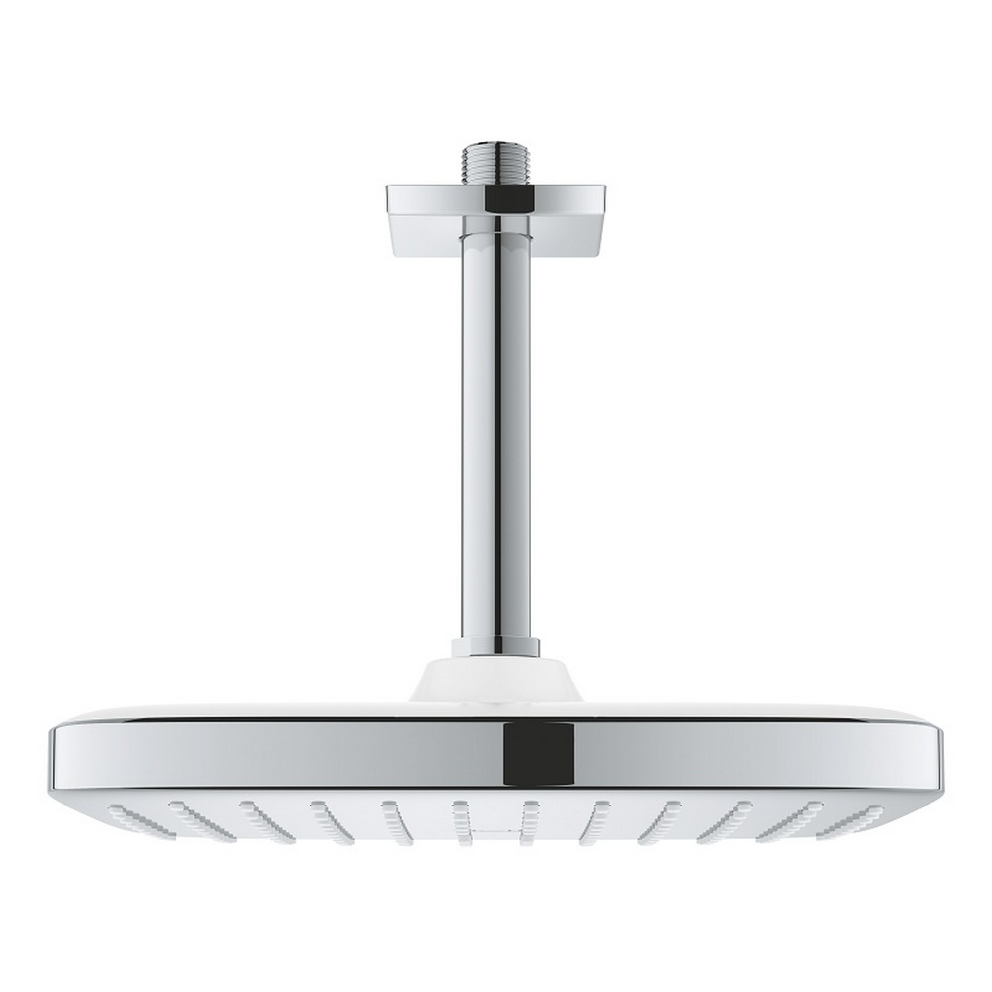 

Потолочная квадратная лейка для верхнего душа GROHE Tempesta 250 Cube 250x250мм хром пластик 26688000