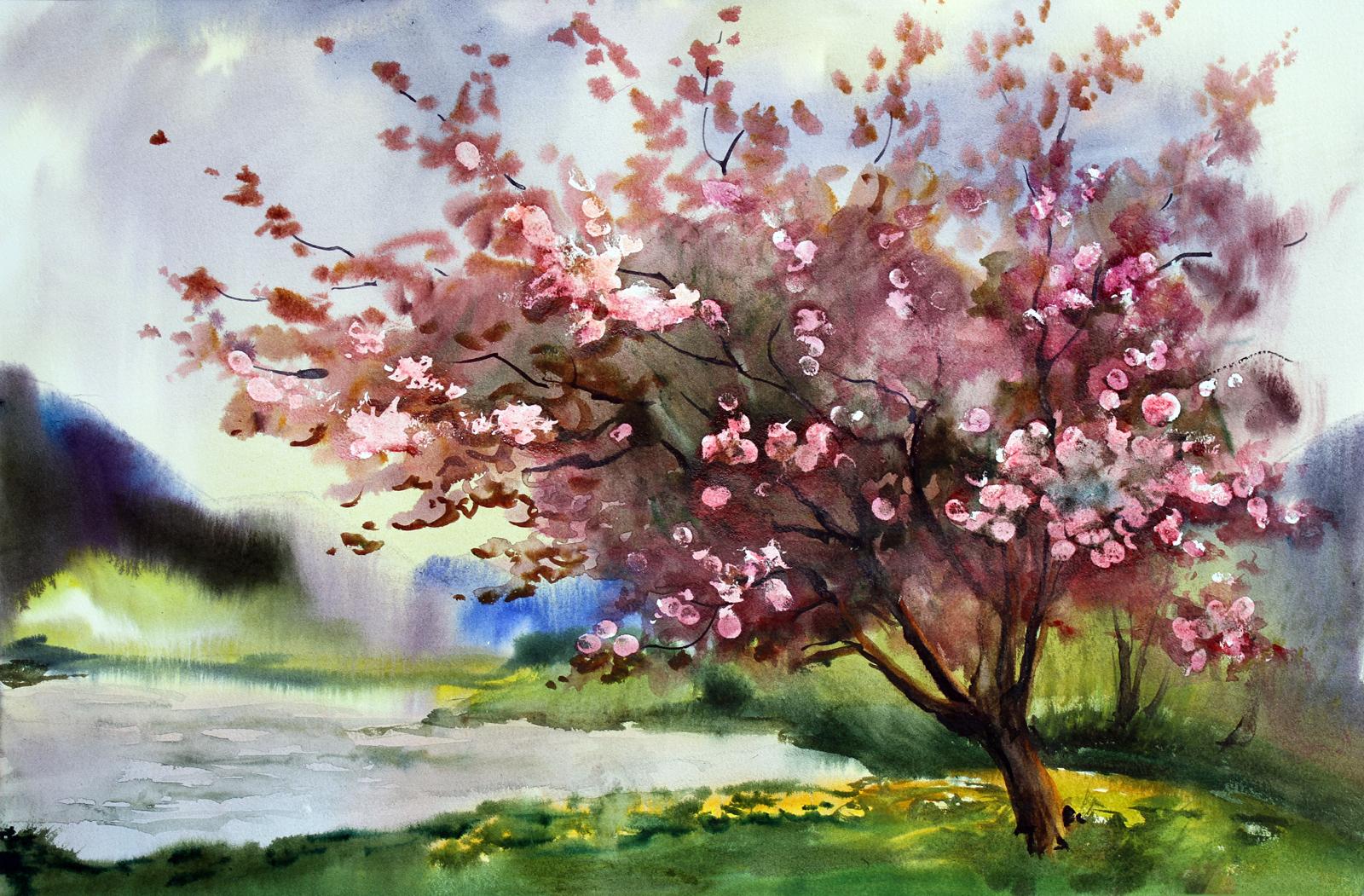 

Картина Арт-Холст Дерево сакуры №7774 (50x70см)