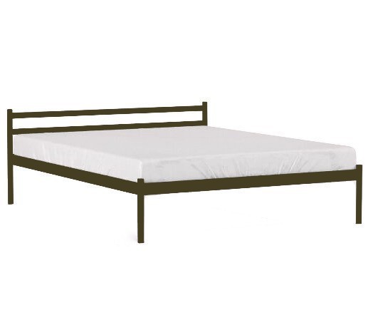 

Двухспальная кровать Метакам Comfort-1 металлическая 200x180 Коричневая матовая