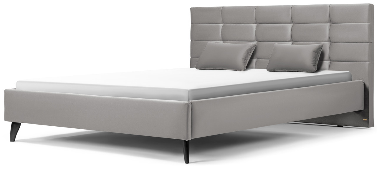 

Кровать двуспальная серая c подъемным Carveli Silver velvet 160x200