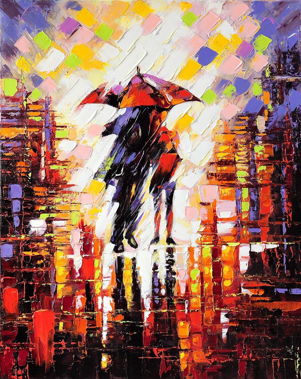 

Картина Арт-Холст Пара под дождем №7798 (50x70см)