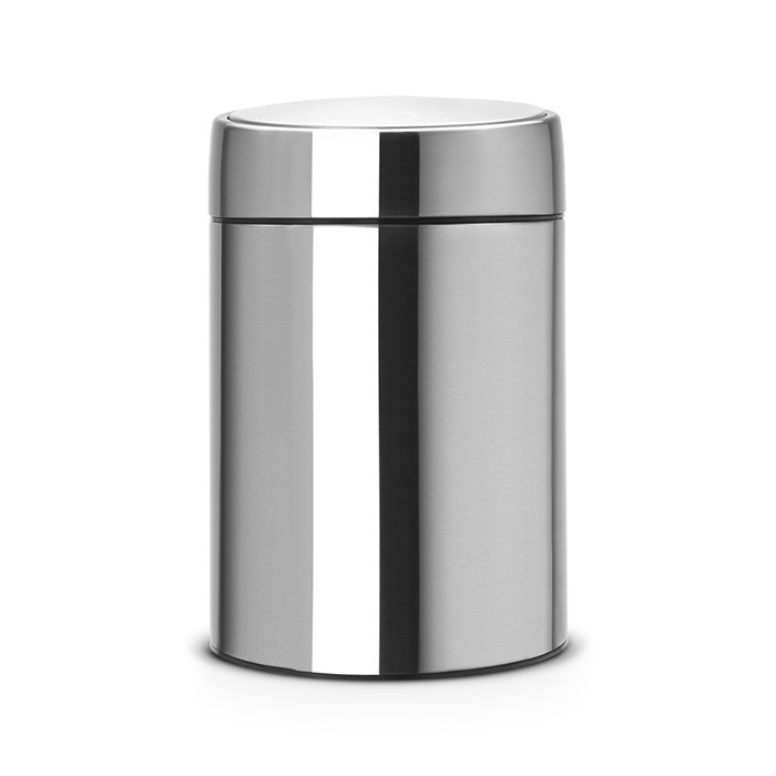 

Ведро для мусора с поворотной крышкой Brabantia Slide Bin 5 л Matt Steel Fingerprint Proof 477546