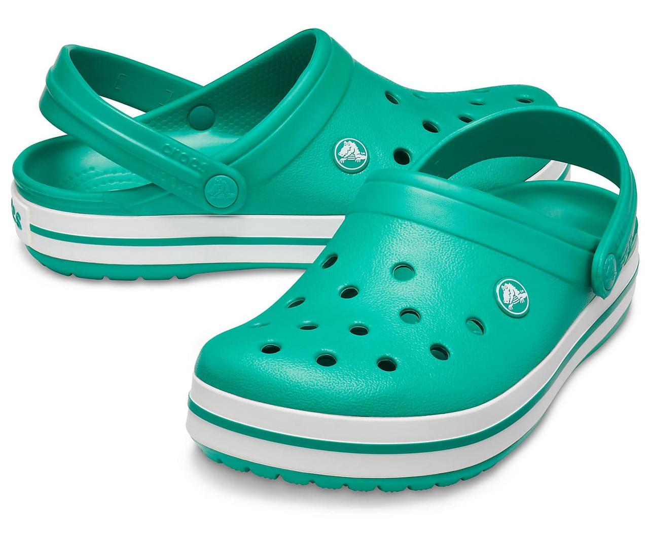 

Сабо Crocs Crocband 37 темно-зеленый/белый 11016