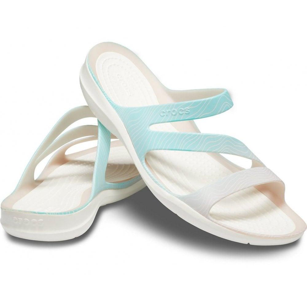 

Шлепанцы Crocs Swiftwater Seasonal Graphic Sandal 41 Голубой/белый 205637