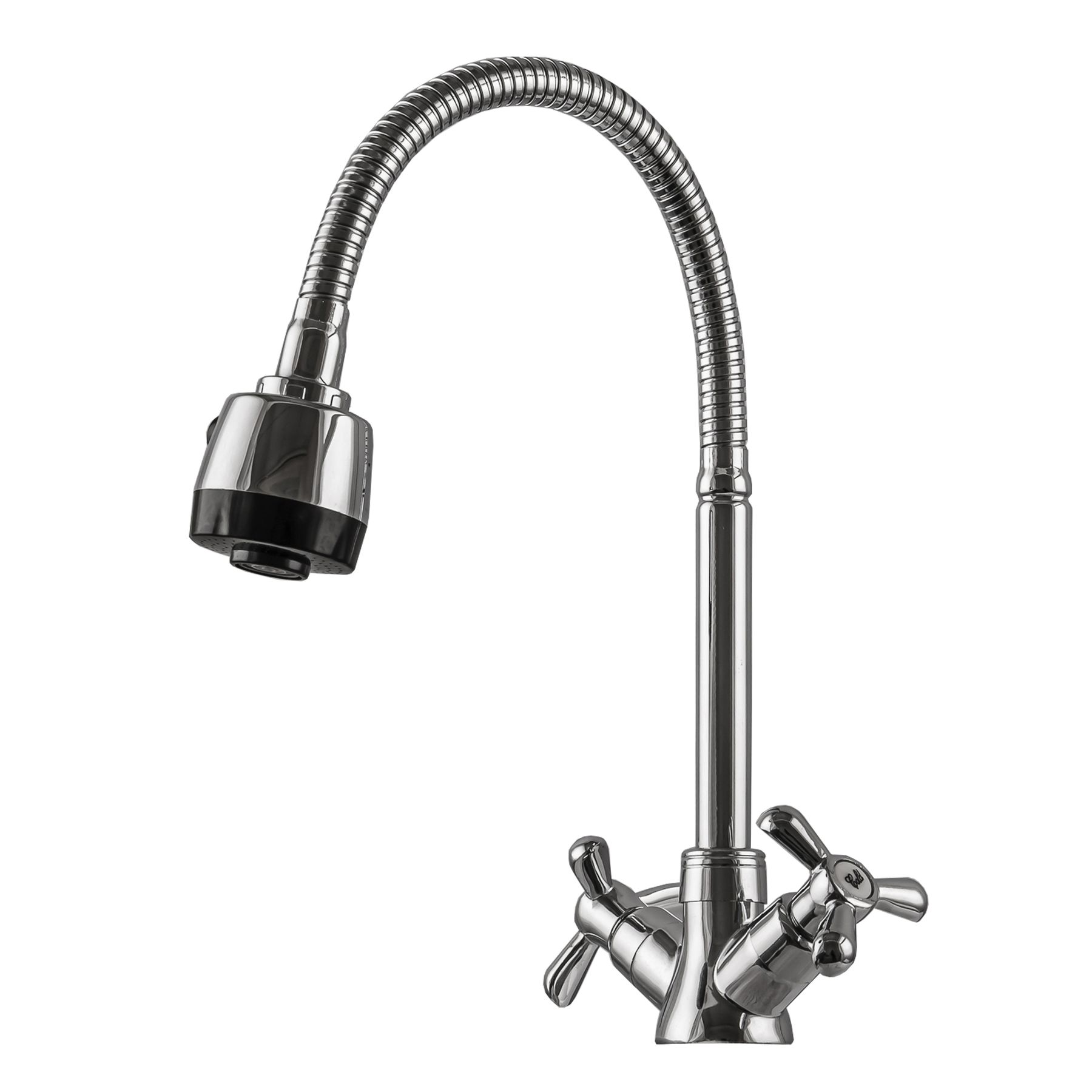 

Cмеситель на кухню двухзахватный гибкий DOMINO DK-H1-2N-103MA хром силумин 000017654