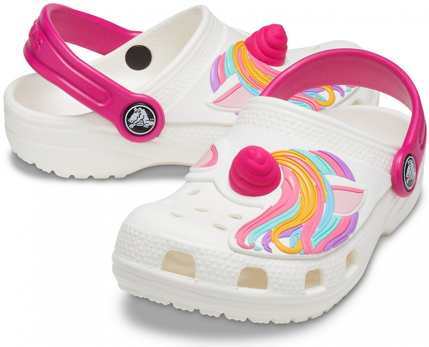 

Детские сабо Crocs Kids' Fun Lab Classic I AM Unicorn Clog 29 Белые в принт 207073