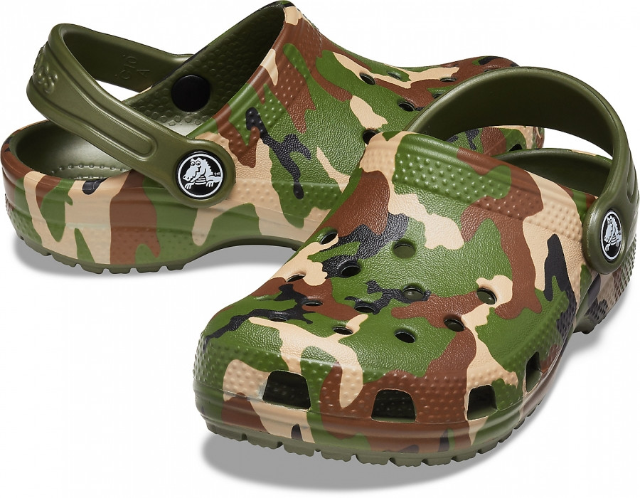 

Детские сабо Crocs Classic Printed Clog 26 Хаки/мульти 205813