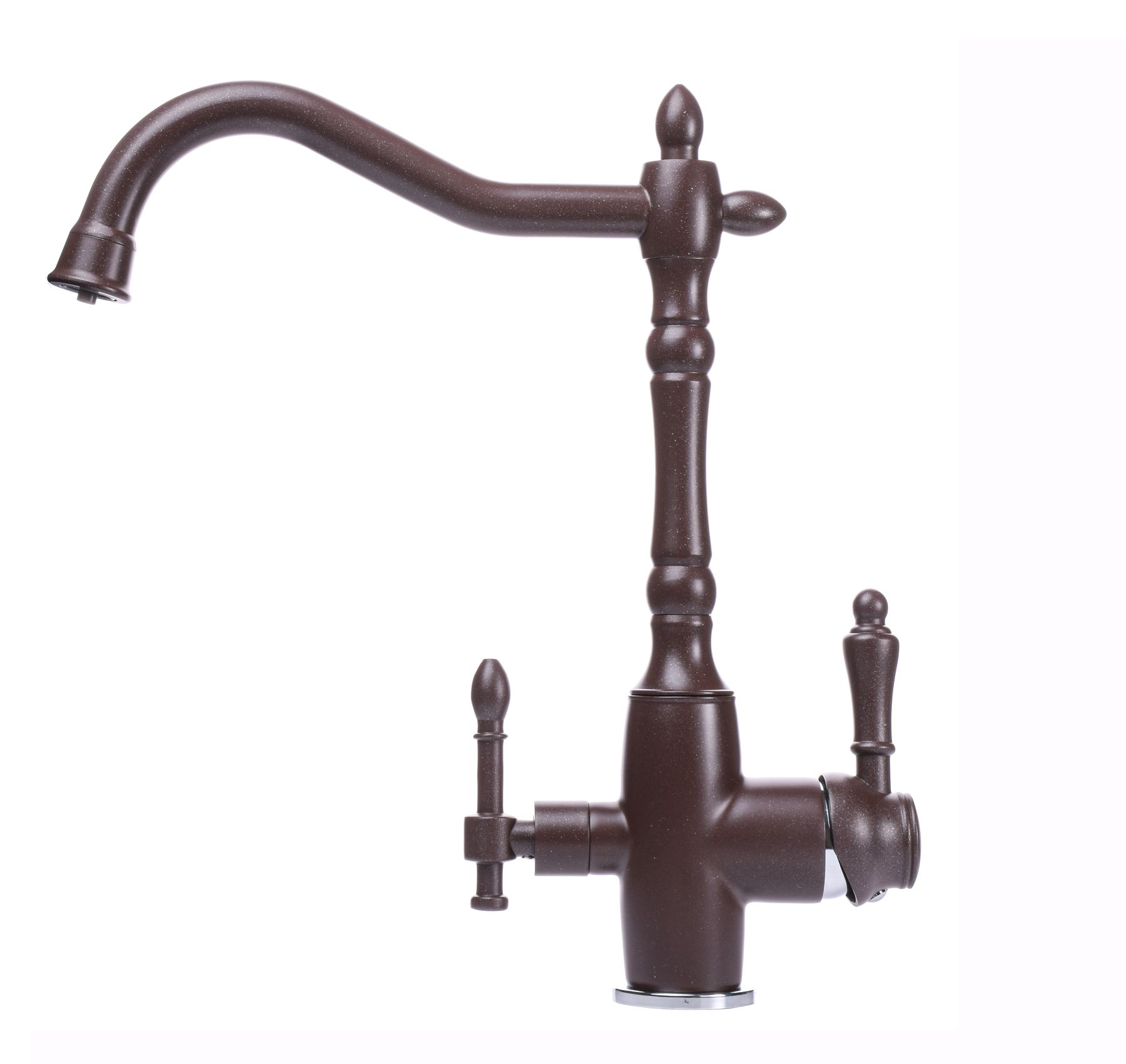 

Cмеситель для кухни двойной излив GLOBUS LUX GLLR-1000-6-MARONE коричневый латунь 000019264