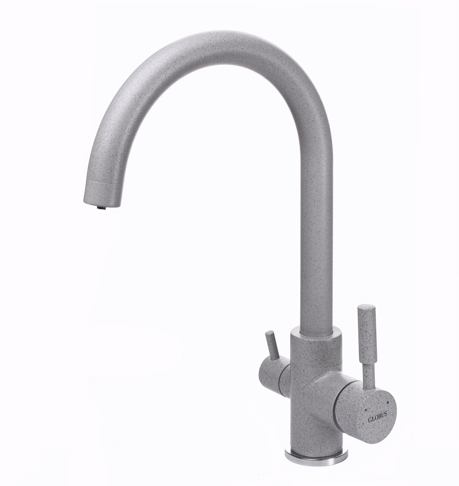 

Cмеситель для кухни на две воды GLOBUS LUX GLLR-0333-2-ARENA серый латунь 000019230