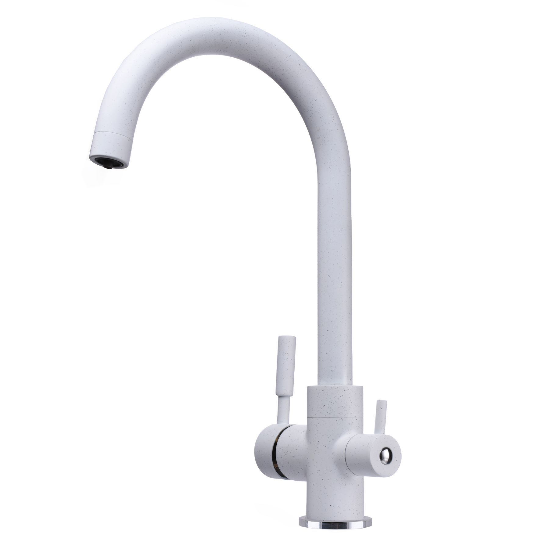 

Кран кухонный 2 в 1 комбинированный GLOBUS LUX LAZER белый латунь 000019235