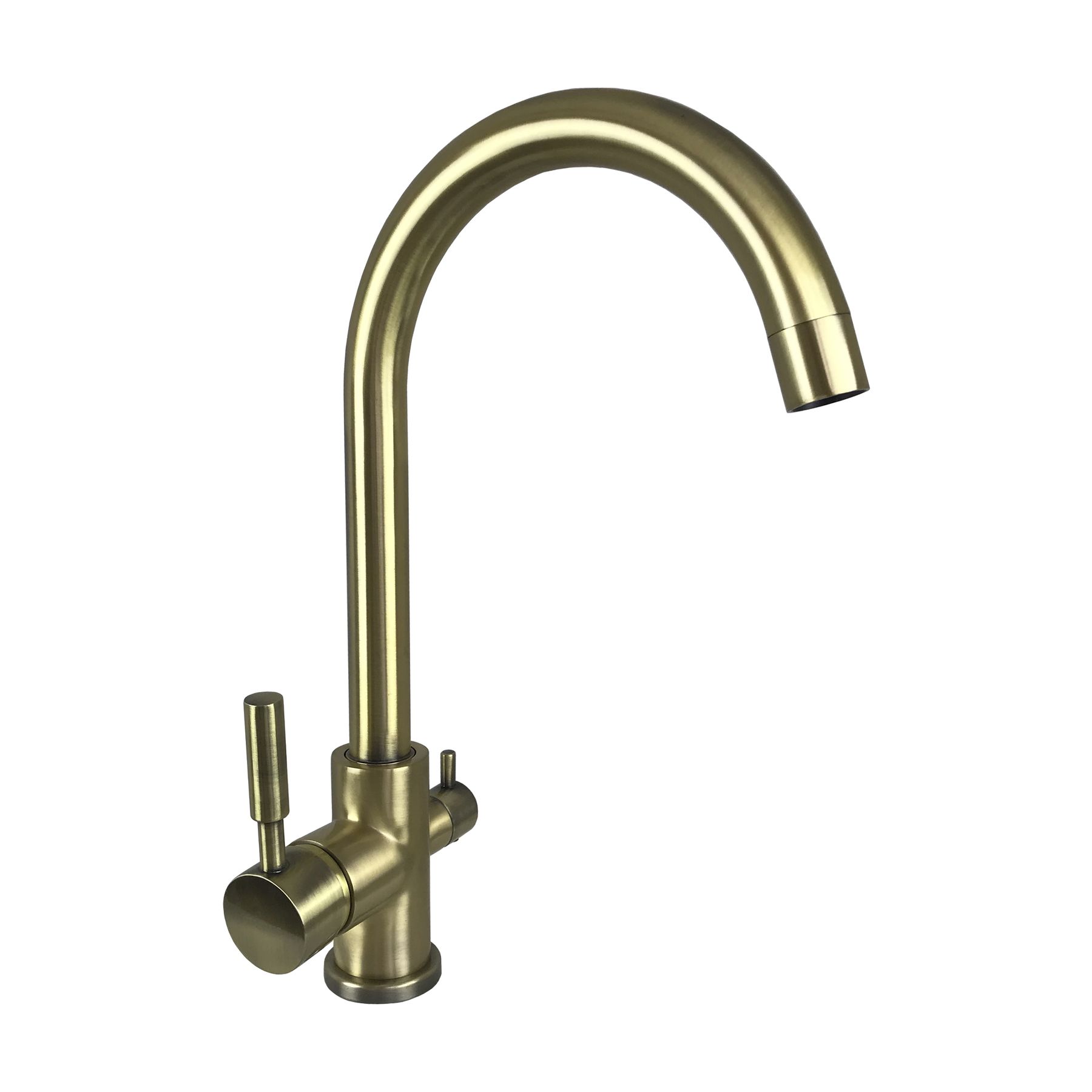 

Кран кухонный двойной излив GLOBUS LUX GLLR-0333-8-StSTEEL бронзовый нержавеющая сталь 000014072